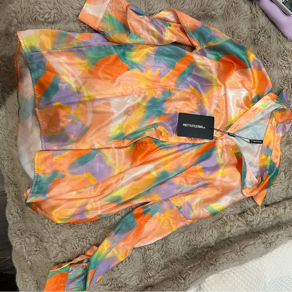 Prettylittlething Multicolor Abstract Shirt